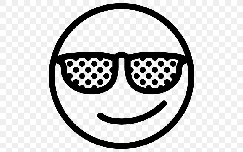 Emoticon Smiley Download, PNG, 512x512px, Emoticon, Black And White, Emoji, Eyewear, Glasses Download Free