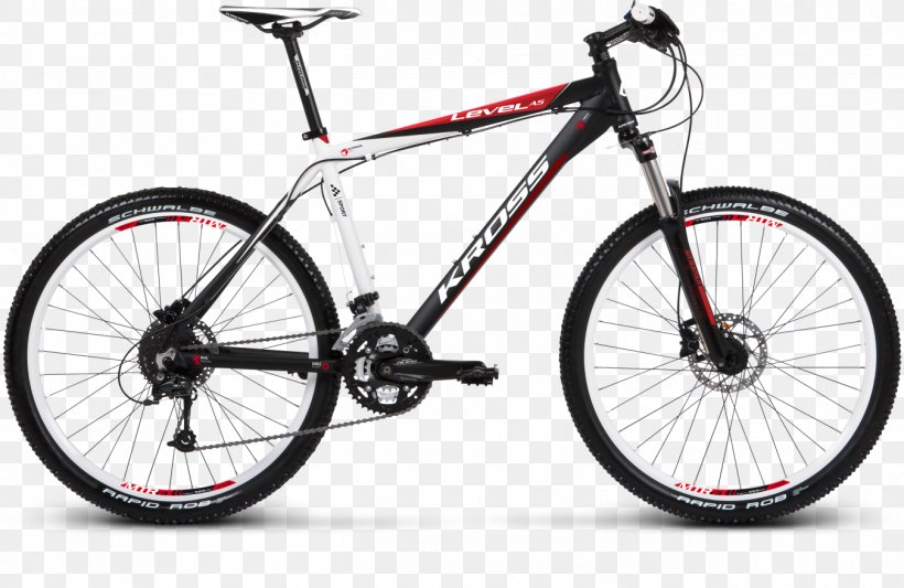 Racing Bicycle Mountain Bike Kross SA Hardtail, PNG, 1350x878px, Bicycle, Automotive Tire, Bicycle Accessory, Bicycle Drivetrain Part, Bicycle Frame Download Free