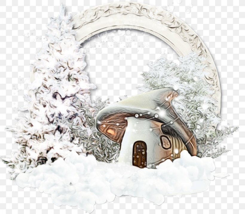 Snow Winter Frost Arch Fir, PNG, 1024x895px, Watercolor, Arch, Christmas, Fir, Frost Download Free