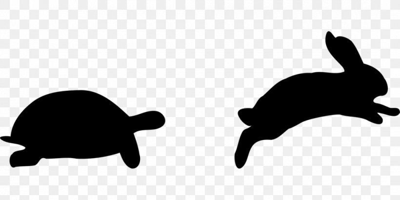 The Tortoise And The Hare Snowshoe Hare Turtle Clip Art, PNG, 1080x540px, Tortoise And The Hare, Black, Black And White, Carnivoran, Cartoon Download Free
