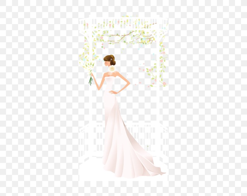 Wedding Dress Bride Petal Gown, PNG, 650x650px, Watercolor, Cartoon, Flower, Frame, Heart Download Free