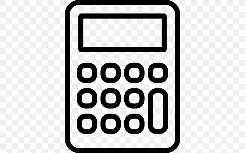Calculator, PNG, 512x512px, Calculator, Area, Black And White, Calculation, Communication Download Free