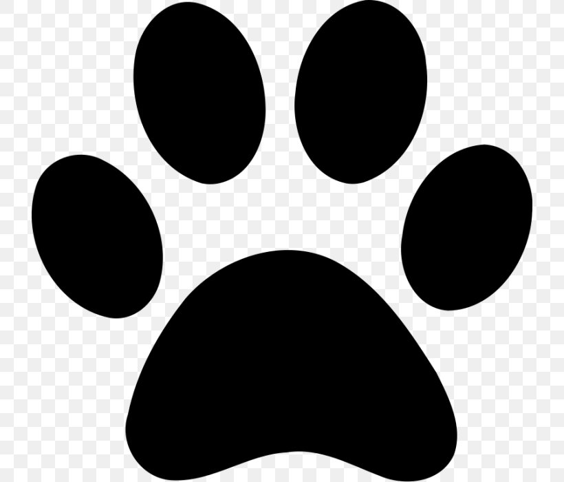 Dog Cat Paw Clip Art, PNG, 728x700px, Dog, Black, Black And White, Cat, Decal Download Free