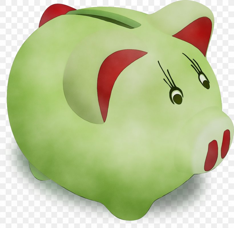 Piggy Bank, PNG, 1280x1244px, Watercolor, Fruit, Green, Money Handling, Paint Download Free
