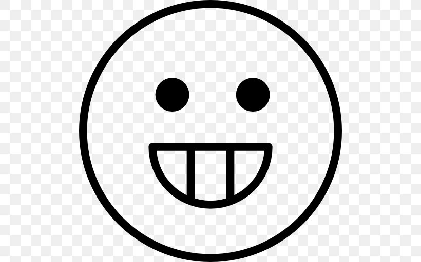 Smiley Emoticon, PNG, 512x512px, Smiley, Area, Black And White, Emoticon, Emotion Download Free