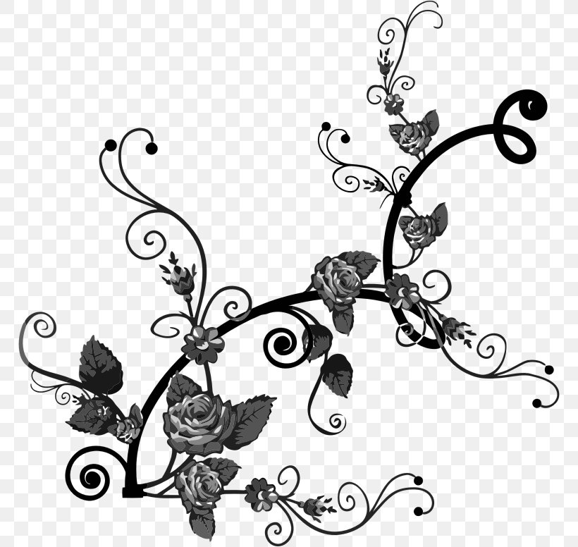 Clip Art, PNG, 768x776px, Flower, Art, Artwork, Black And White, Body Jewelry Download Free