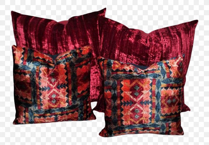 Throw Pillows Cushion Velvet Maroon, PNG, 833x581px, Pillow, Cushion, Linens, Maroon, Textile Download Free