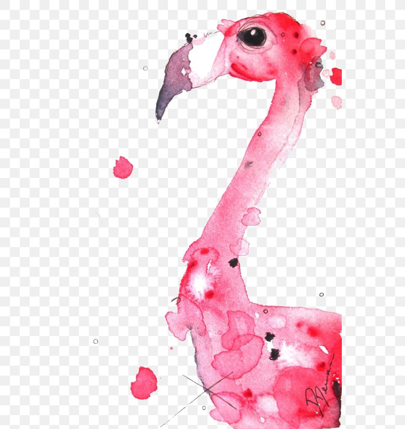Flamingo Watercolor Painting Illustration, PNG, 564x868px, Flamingo, Beak, Bird, Color, Drawing Download Free