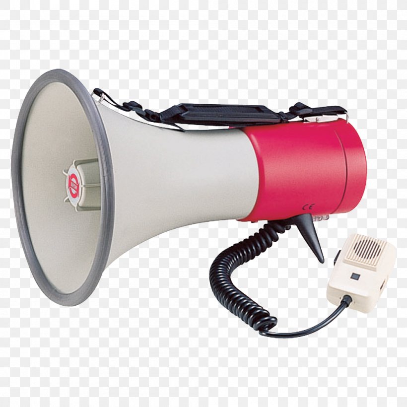 Megaphone Loudspeaker Sound Horn Siren, PNG, 1000x1000px, Megaphone, Bell, Electric Battery, Electronics, Hardware Download Free