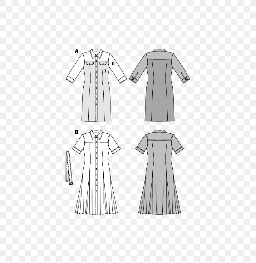 Pattern Burda Style Dress Clothing Gown, PNG, 595x842px, Burda Style, Black, Black And White, Clothes Hanger, Clothing Download Free