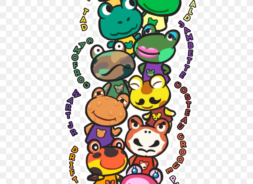 Animal Crossing: New Leaf Frog Video Game Nintendo, PNG, 500x598px, Animal Crossing New Leaf, Animal Crossing, Area, Artwork, Frog Download Free