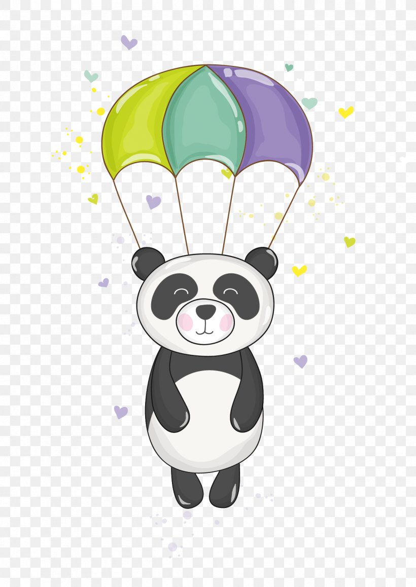 Giant Panda Cartoon Clip Art, PNG, 1362x1924px, Giant Panda, Baby Shower, Balloon, Bear, Cartoon Download Free