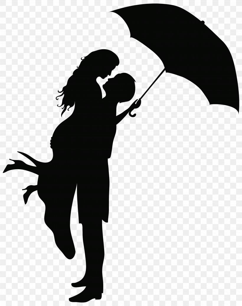Silhouette Romance Couple Clip Art, PNG, 6315x8000px, Silhouette, Autocad Dxf, Black And White, Couple, Drawing Download Free