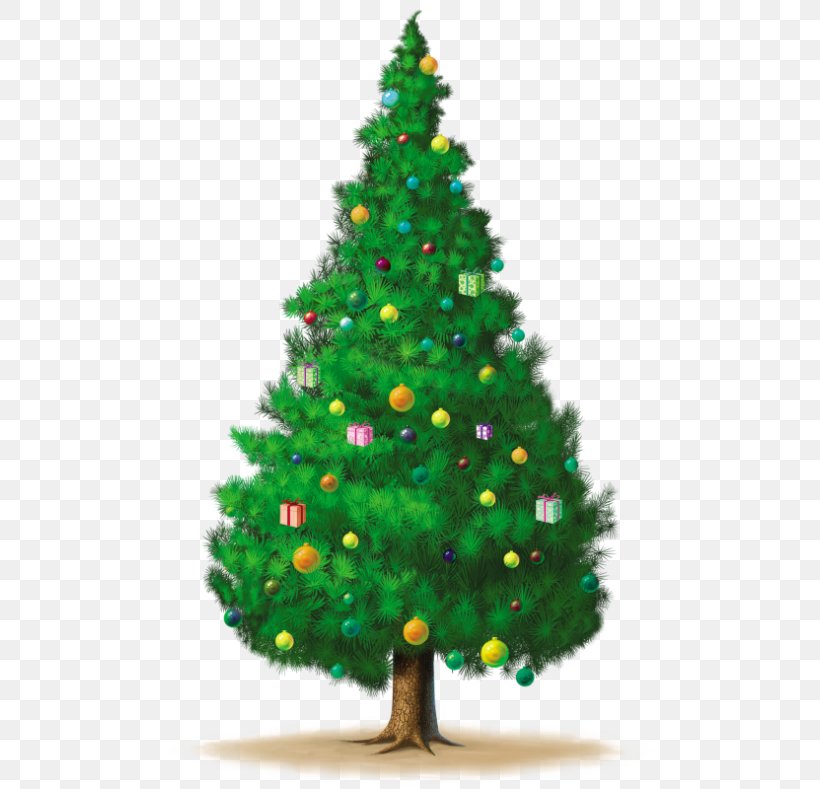 Christmas Tree Santa Claus Clip Art, PNG, 500x789px, Christmas Tree, Christmas, Christmas Decoration, Christmas Ornament, Conifer Download Free