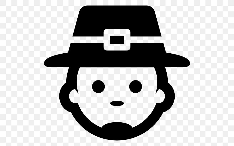 Download Clip Art, PNG, 512x512px, Pilgrim, Black And White, Computer Software, Headgear, Smile Download Free