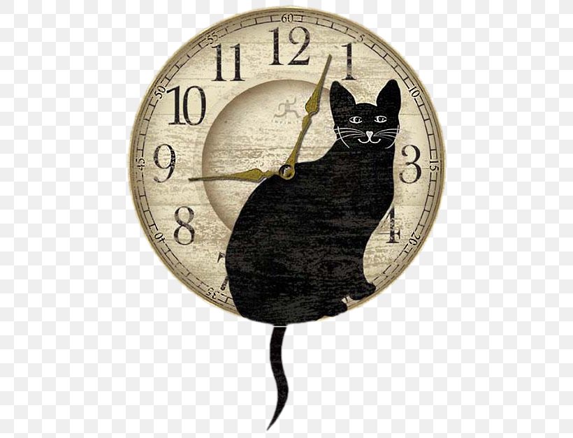 Cat Pendulum Clock Kitten Wall Decal, PNG, 480x627px, Cat, Black Cat, Cat Lady, Cat Like Mammal, Clock Download Free