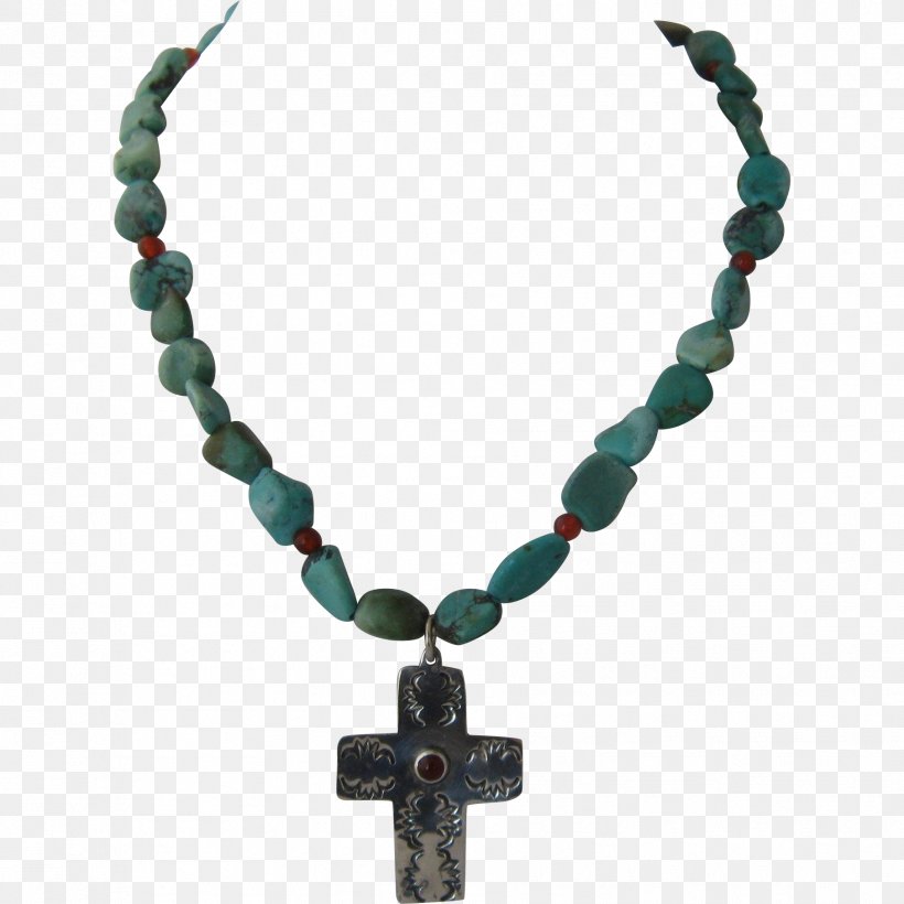 Cross Fleur-de-lis Charms & Pendants Necklace Turquoise, PNG, 1812x1812px, Cross, Bead, Chain, Charms Pendants, Clothing Accessories Download Free