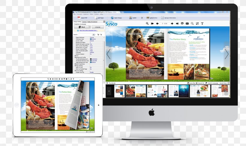 Computer Software Flip Book WordPress Template Computer Program, PNG, 1440x857px, Computer Software, Computer Monitor, Computer Program, Display Advertising, Display Device Download Free