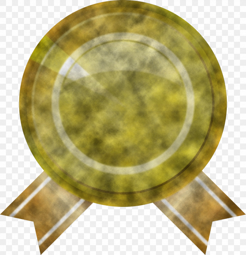 Gold Badge Ribbon Badge Blank Badge, PNG, 2881x3000px, Gold Badge, Blank Badge, Brass, Circle, Green Download Free