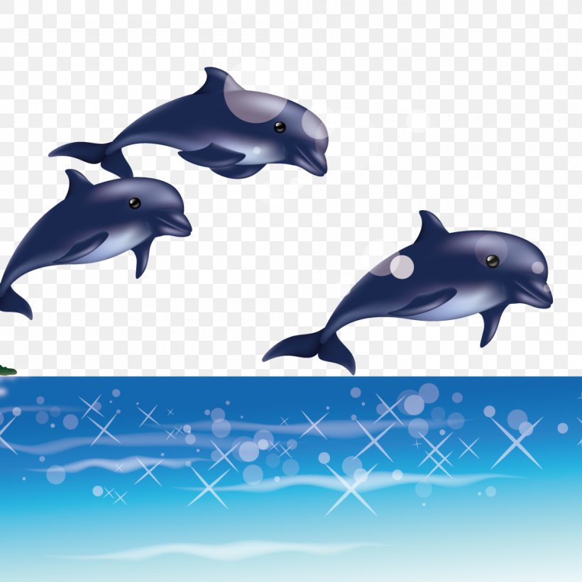 Dolphin Computer File, PNG, 1000x1000px, Dolphin, Animal, Animation, Cartoon, Common Bottlenose Dolphin Download Free