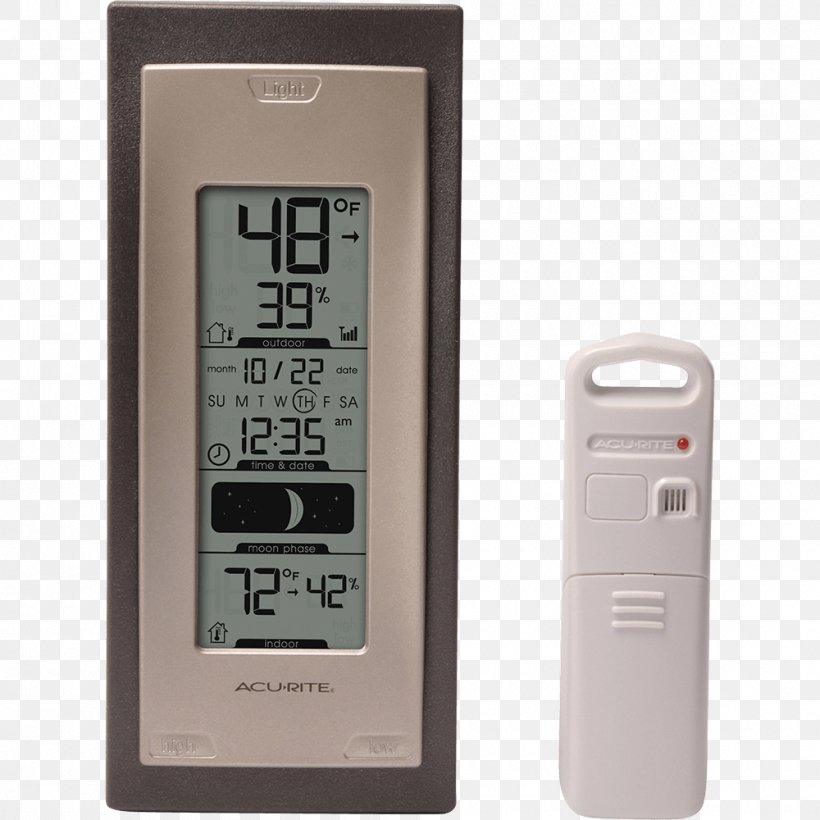 Indoor–outdoor Thermometer Humidity Hygrometer Weather Station, PNG, 1000x1000px, Thermometer, Atmospheric Thermometer, Barometer, Chaney Instrument Co, Electronics Download Free
