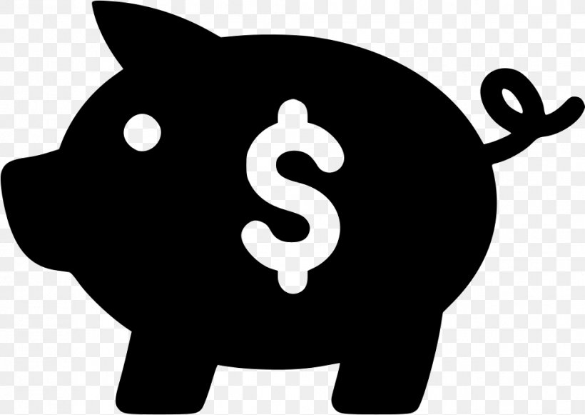 Piggy Bank Coin Saving, PNG, 981x696px, Piggy Bank, Bank, Black, Black And White, Carnivoran Download Free