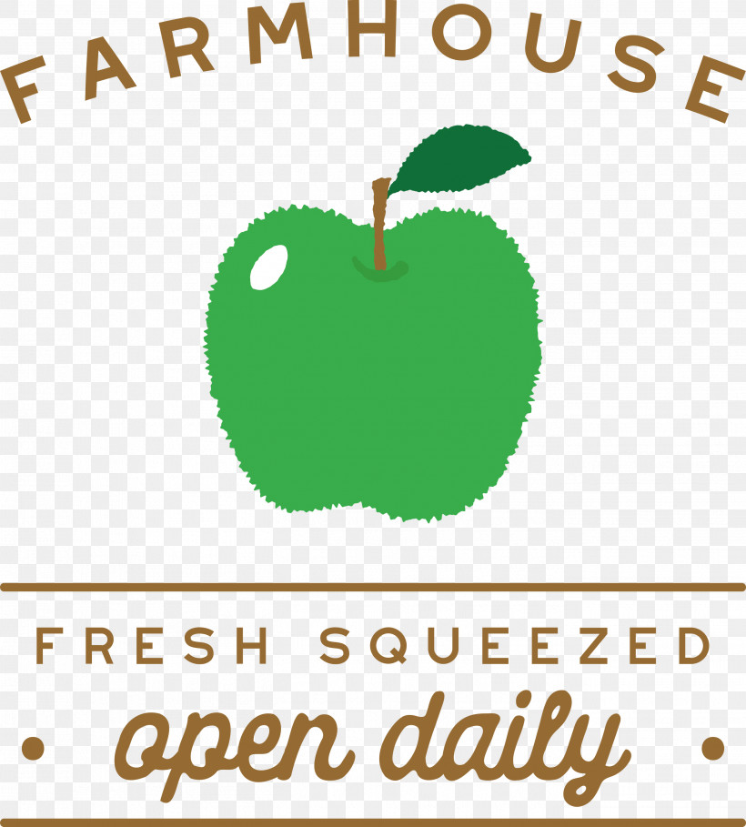 Farmhouse Fresh Squeezed Open Daily, PNG, 2704x2999px, Farmhouse, Apple, Fresh Squeezed, Fruit, Green Download Free