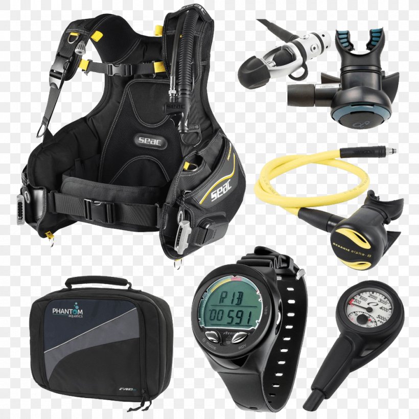 Scuba Diving Diving Equipment Underwater Diving Buoyancy Compensators Scuba Set, PNG, 1000x1000px, Scuba Diving, Aqualung, Buoyancy Compensators, Cressisub, Dive Computers Download Free