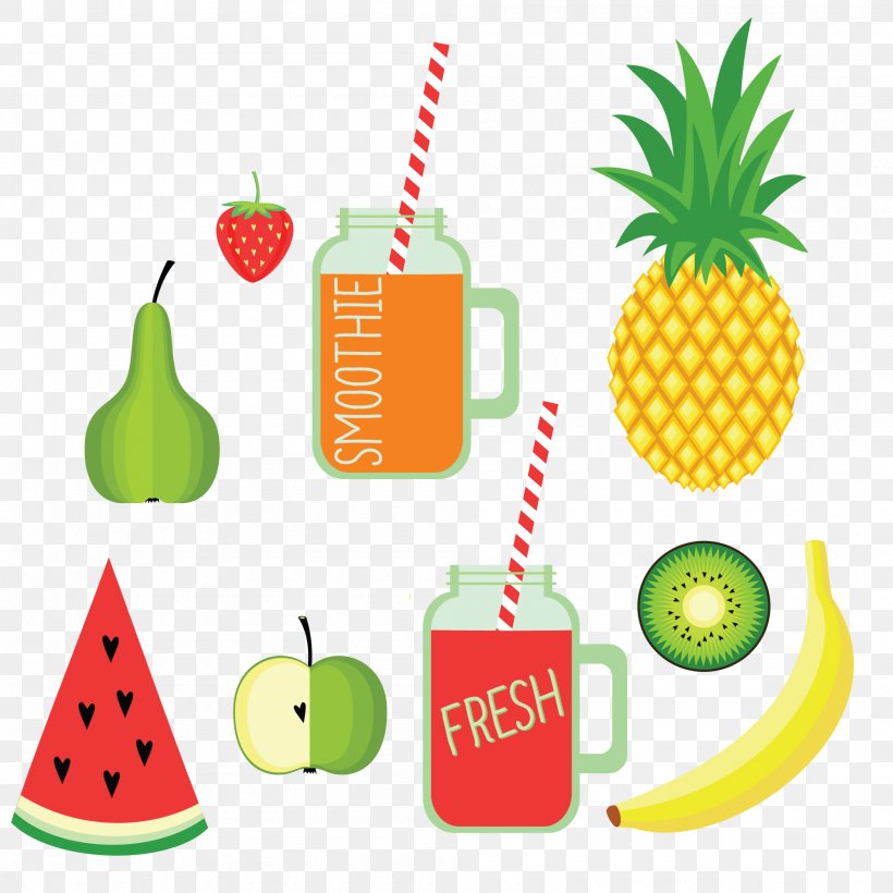 Smoothie Milkshake Juice Food Clip Art, PNG, 2000x2000px, Smoothie, Banana, Diet Food, Food, Fruit Download Free