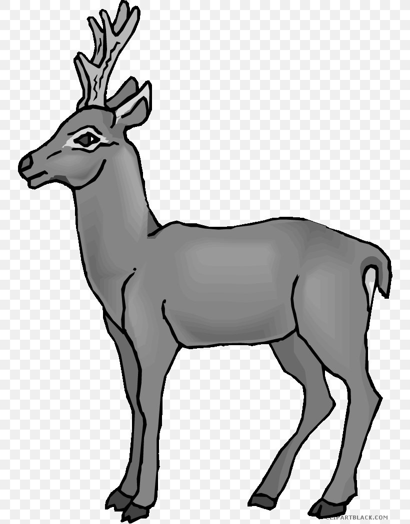 Reindeer Clip Art Image Antler, PNG, 750x1049px, Deer, Animal Figure, Antler, Black And White, Cartoon Download Free