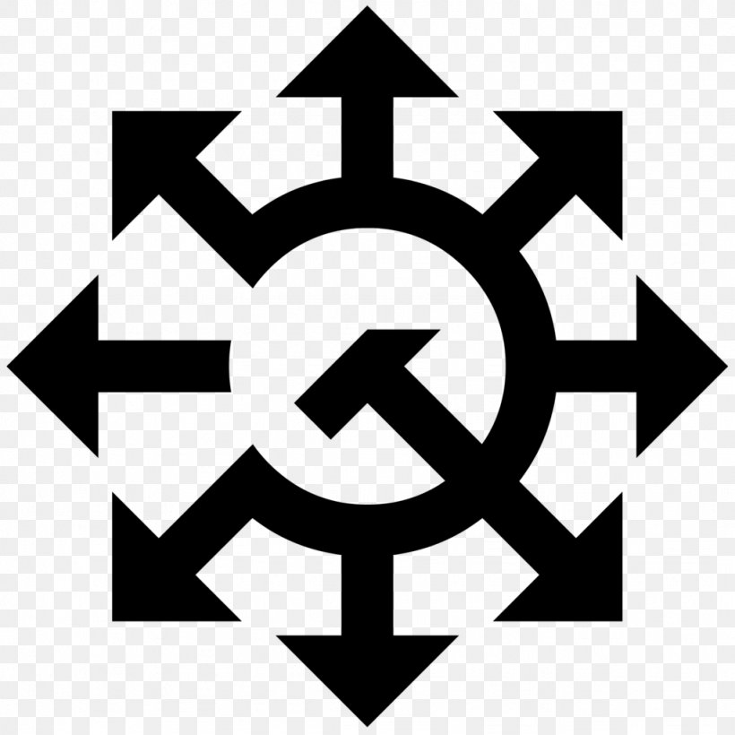 Warhammer 40,000 Symbol Of Chaos The Eternal Champion Chaos Magic, PNG, 1024x1024px, Warhammer 40000, Alpha And Omega, Area, Black And White, Brand Download Free
