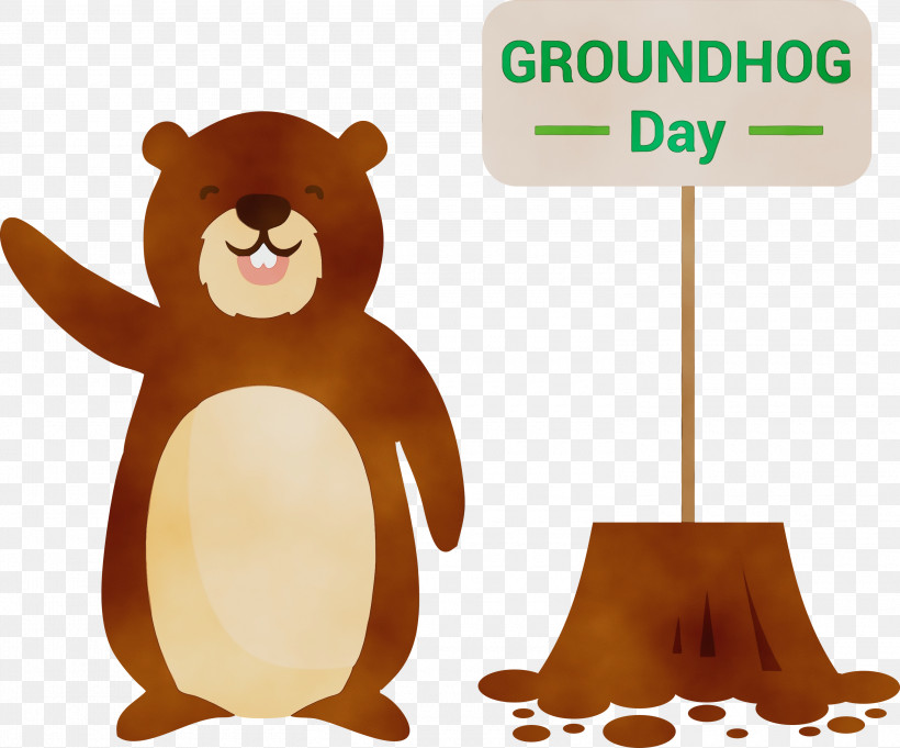 Groundhog Day, PNG, 3000x2495px, Groundhog, Animal Figure, Beaver, Brown, Brown Bear Download Free