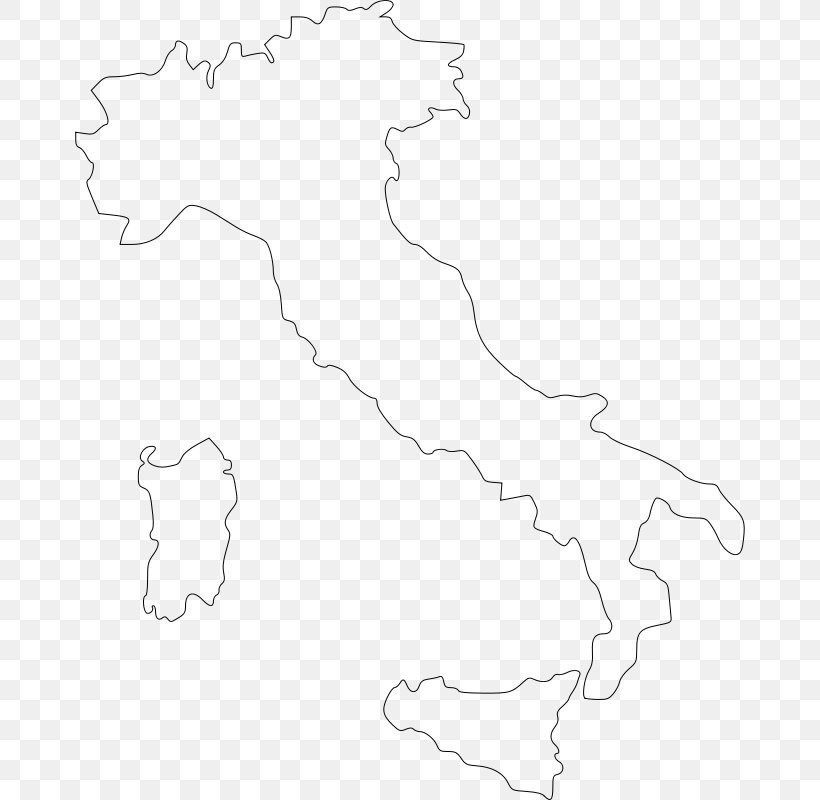 Flag Of Italy Map Clip Art, PNG, 670x800px, Italy, Area, Black And White, Blank Map, Drawing Download Free