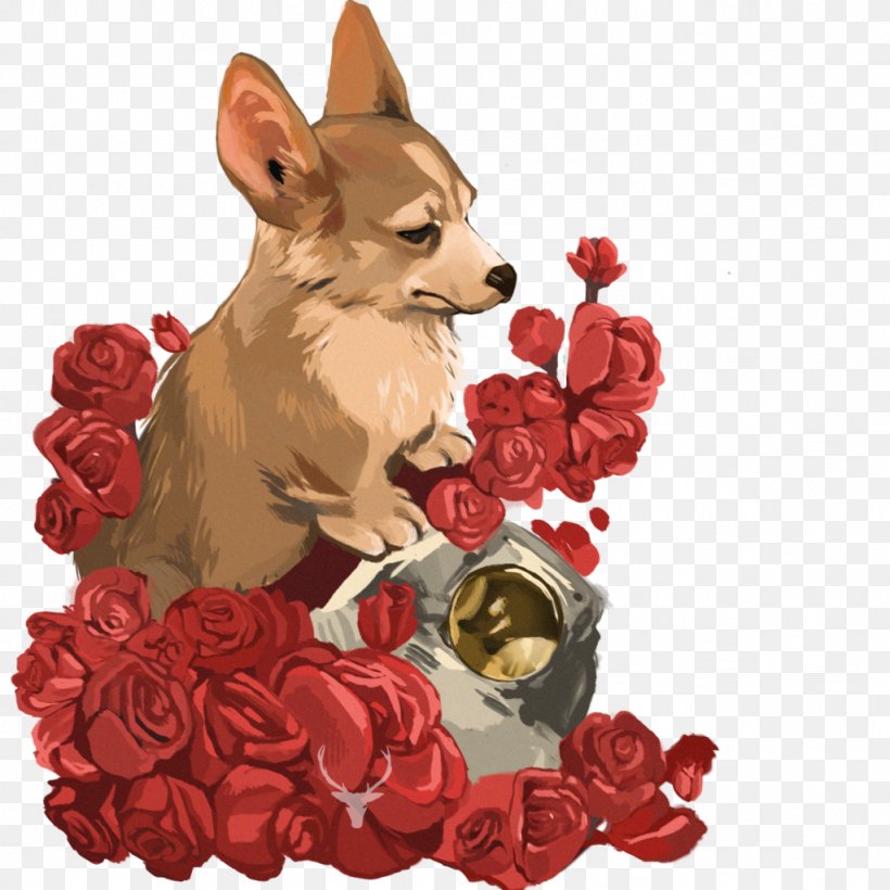 Dog Breed Pembroke Welsh Corgi Drawing Art, PNG, 1024x1024px, Watercolor, Cartoon, Flower, Frame, Heart Download Free