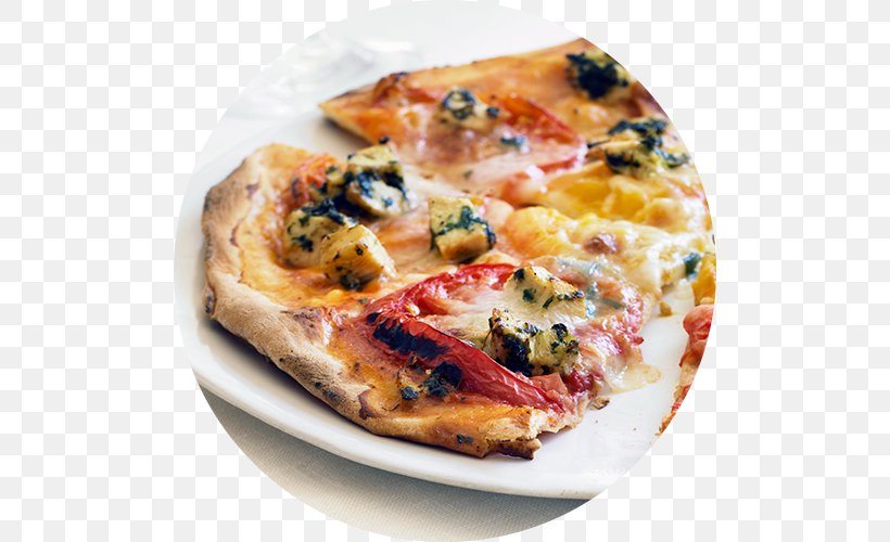 California-style Pizza Sicilian Pizza Pomodoro E Mozzarella Tarte Flambée, PNG, 500x500px, Californiastyle Pizza, California Style Pizza, Cheese, Cuisine, Dish Download Free