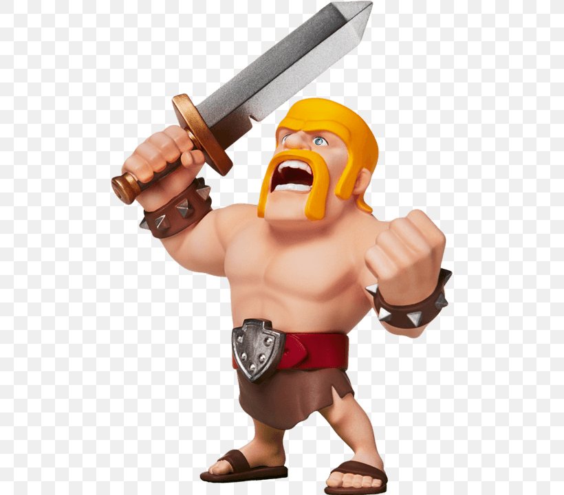 Clash Of Clans Clash Royale YouTube Video Game, PNG, 500x720px, Clash Of Clans, Action Figure, Aggression, Arm, Barbarian Download Free