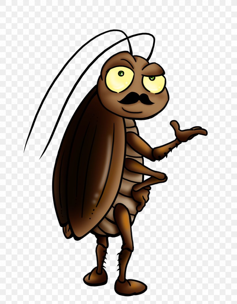Cockroach Insect Cartoon Clip Art, PNG, 848x1087px, Cockroach, Animal, Beak, Bee, Cartoon Download Free