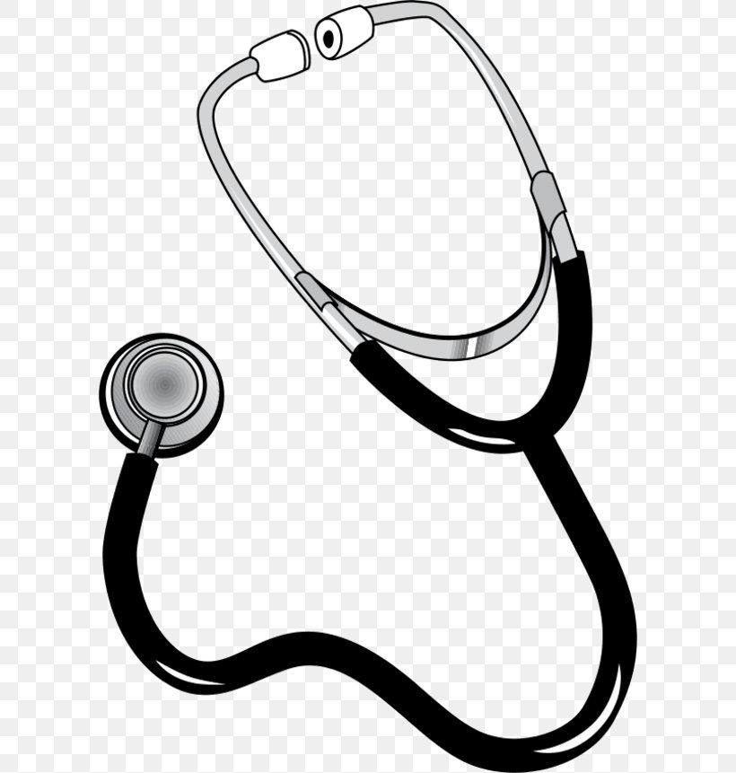 Stethoscope Nursing Medicine Clip Art, PNG, 600x861px, Stethoscope, Artwork, Black And White, Cardiology, Free Content Download Free