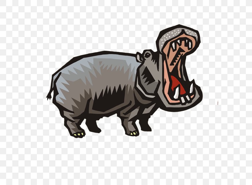 Pig Hippopotamus Cattle Clip Art, PNG, 600x600px, Pig, Cattle, Cattle Like Mammal, Cow Goat Family, Digital Image Download Free