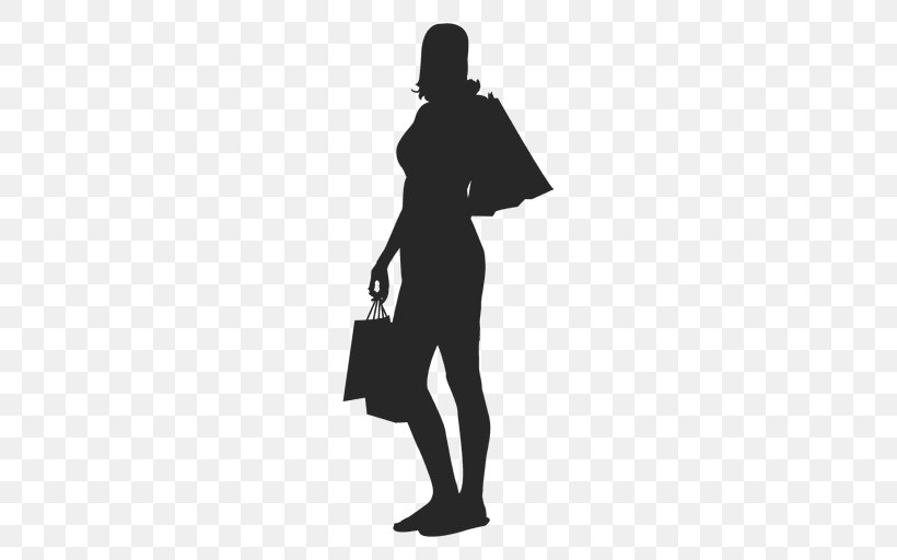 Silhouette Shopping Bags & Trolleys, PNG, 512x512px, Silhouette, Arm, Bag, Black, Black And White Download Free