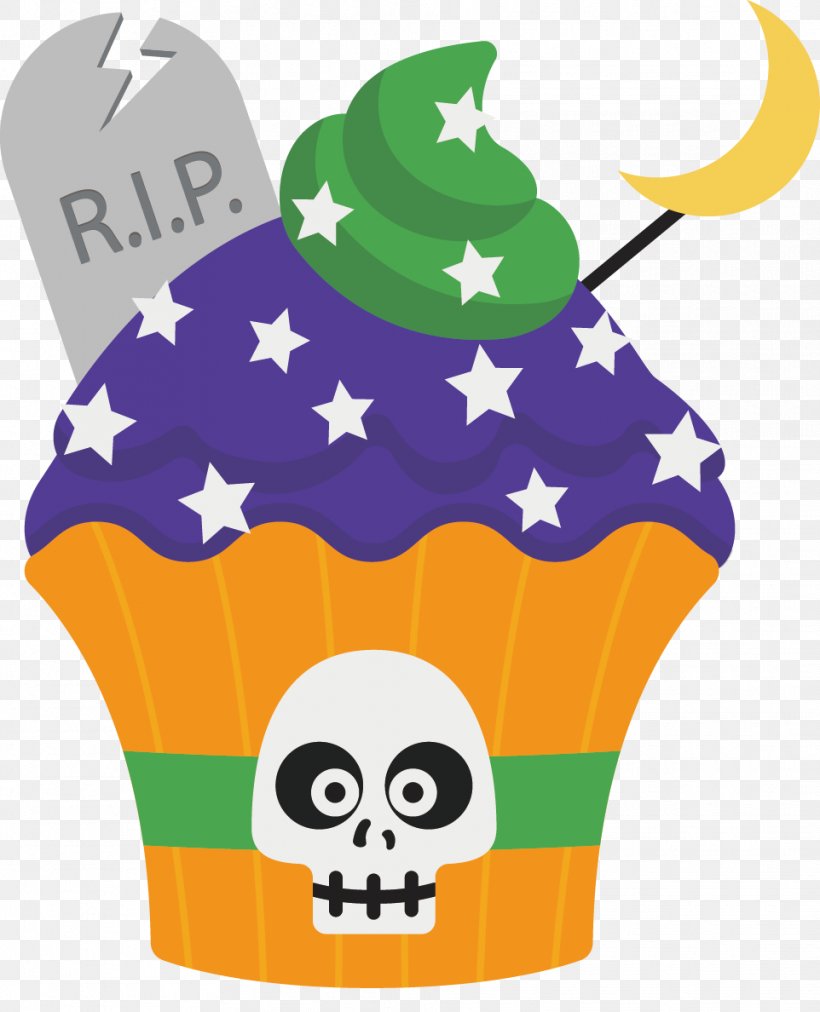 Cartoon Halloween Cupcakes, PNG, 962x1188px, Halloween, Clip Art, Computer Software, Cupcake, Designer Download Free