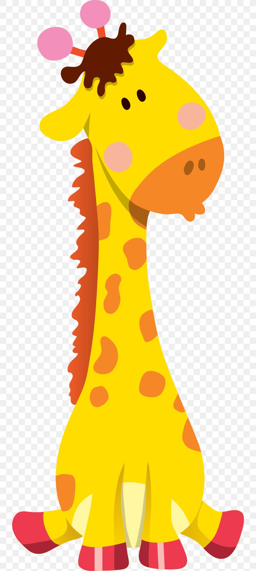 Giraffe Cartoon Animal Illustration, PNG, 742x1827px, Giraffe, Animal, Animal Figure, Art, Cartoon Download Free