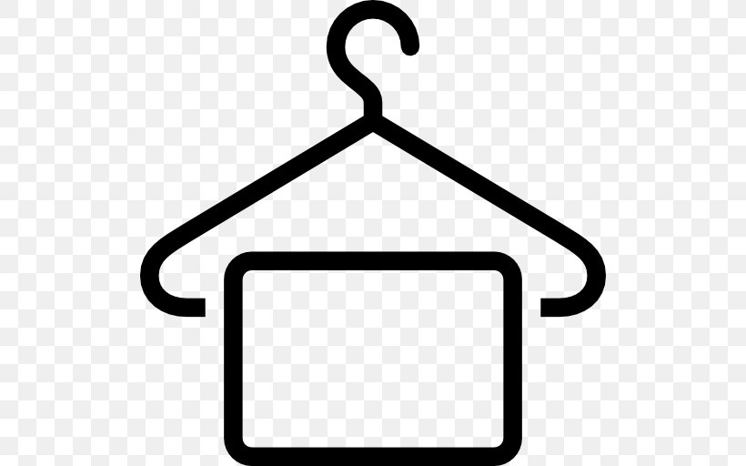 Clothes Hanger Icon Design Clip Art, PNG, 512x512px, Clothes Hanger, Area, Black And White, Cleaning, Clothing Download Free