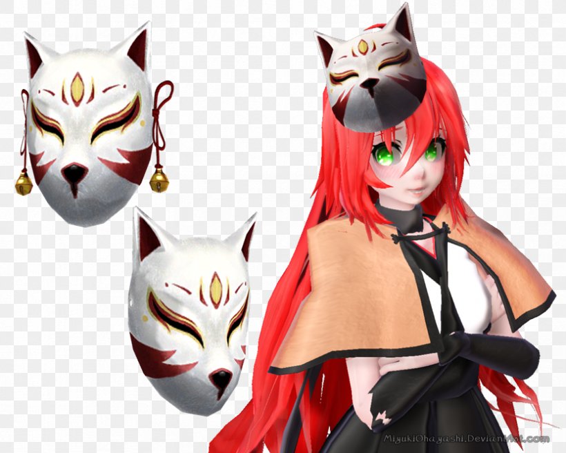 MikuMikuDance Hatsune Miku Vocaloid DeviantArt Mask, PNG, 832x666px, Mikumikudance, Art, Cat, Character, Computer Download Free