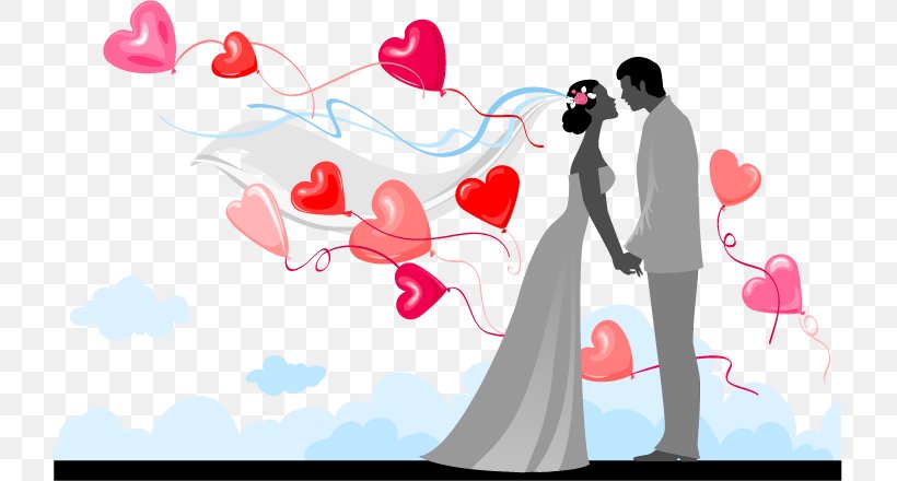 Wedding Invitation Clip Art Bride, PNG, 721x440px, Watercolor, Cartoon, Flower, Frame, Heart Download Free