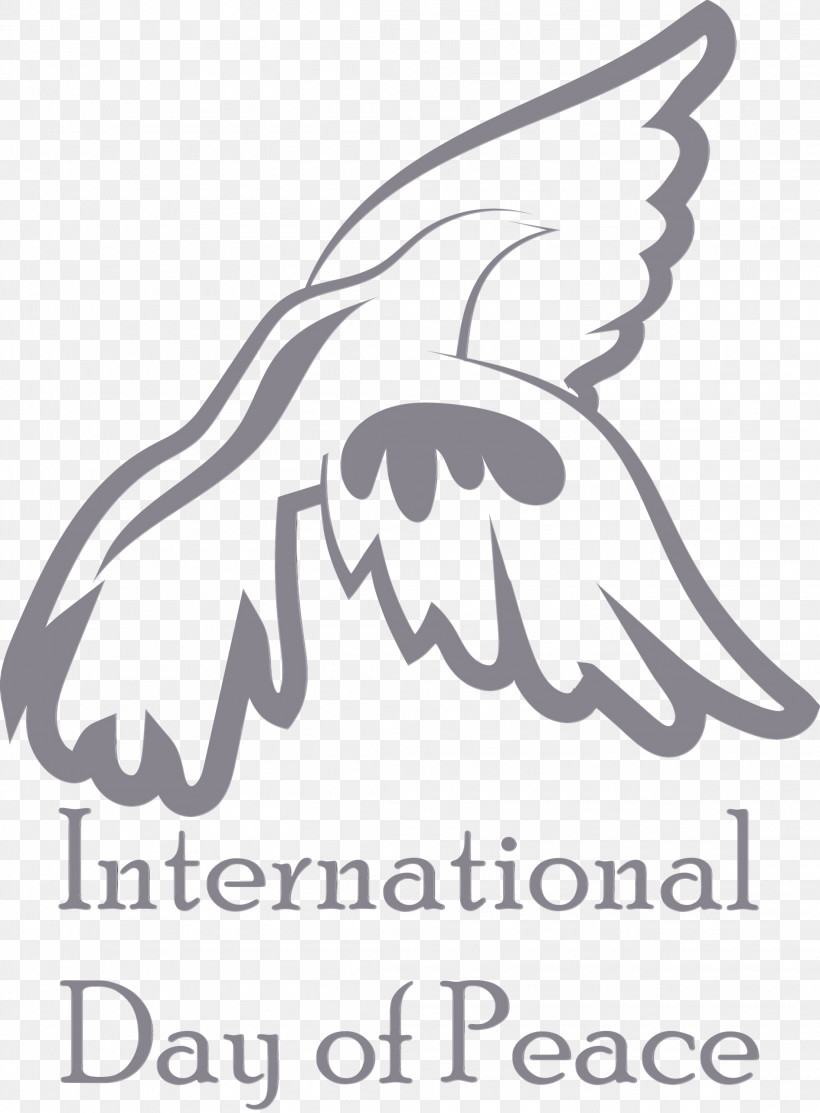 Line Art Logo Character Black And White Line, PNG, 2209x3000px, International Day Of Peace, Beak, Black And White, Character, Character Created By Download Free