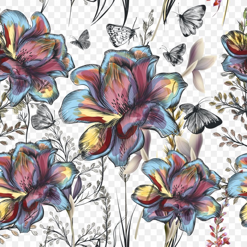 Flower Floral Design Stock Illustration, PNG, 1600x1600px, Flower, Art, Drawing, Flora, Floral Design Download Free