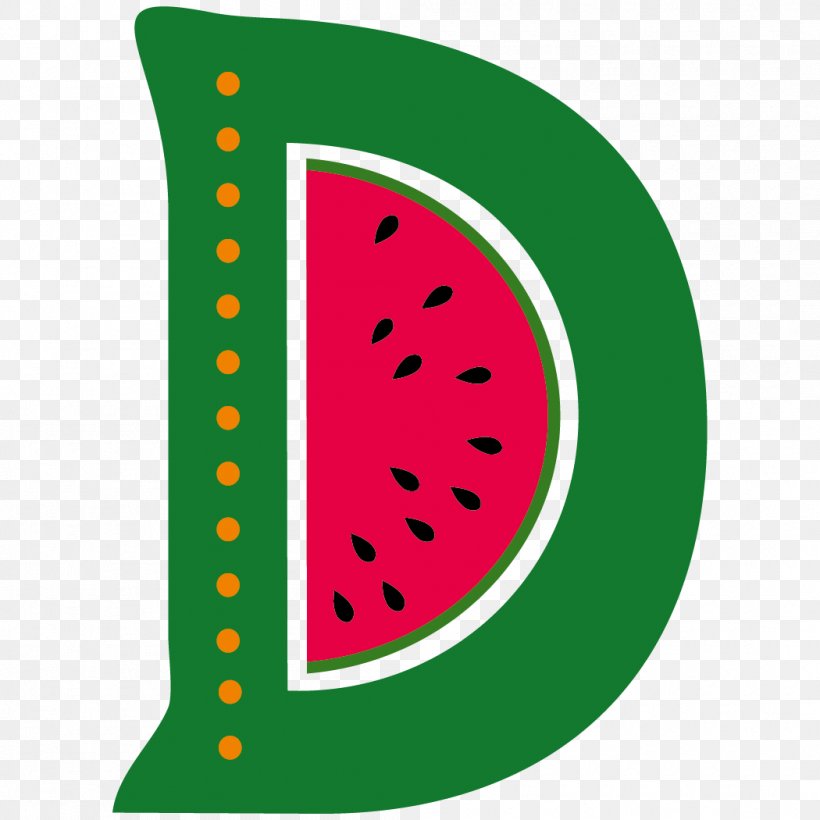 Watermelon Letter D Alphabet Clip Art, PNG, 1050x1050px, Watermelon, Alphabet, Area, Cartoon, Citrullus Download Free