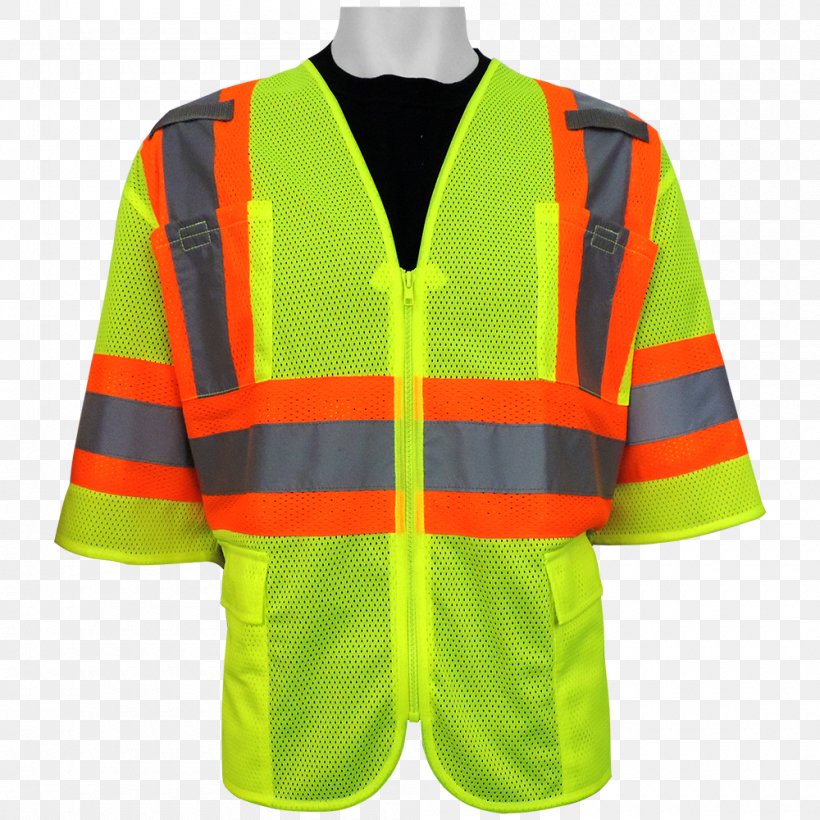 High-visibility Clothing Outerwear Uniform Sleeve, PNG, 1000x1000px, Highvisibility Clothing, Clothing, Green, High Visibility Clothing, Jersey Download Free