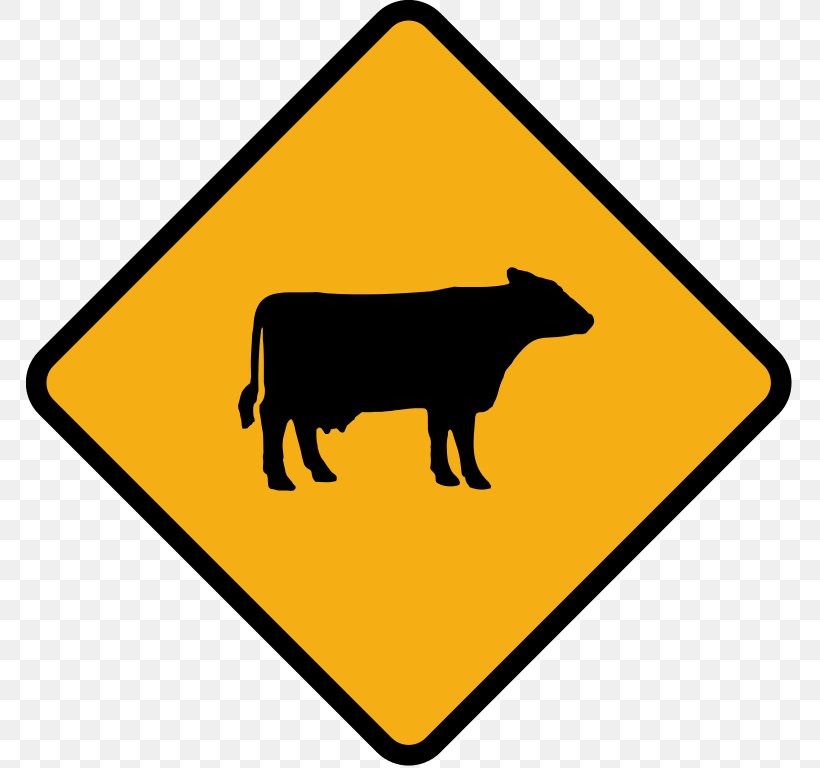 Cattle Traffic Sign Road Warning Sign, PNG, 768x768px, Cattle, Area, Cattle Like Mammal, Driving, Fotolia Download Free